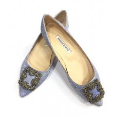 Женские летние лоферы Manolo Blahnik голубые Женские летние лоферы Manolo Blahnik голубые