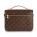 Женская  брендовая кожаная сумка Louis Vuitton Pochette Metis Broun