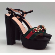 Босоножки Gucci Leila с декоративной пряжкой Босоножки Gucci Leila с декоративной пряжкой