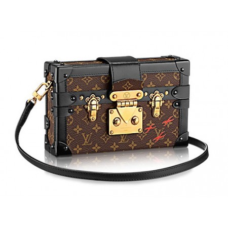 Женская  брендовая сумка (сундук) Louis Vuitton Petite Malle Monogram Broun