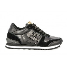 Кожаные черные кроссовки Valentino Garavani Rockstud Кожаные черные кроссовки Valentino Garavani Rockstud