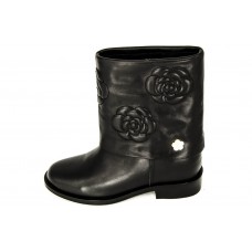 Женские осенние кожаные сапоги Chanel Cruise Black Женские осенние кожаные сапоги Chanel Cruise Black