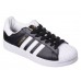 Кроссовки кожаные Adidas Superstar черно-белые