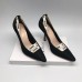 Женские туфли Christian Dior черные текстиль