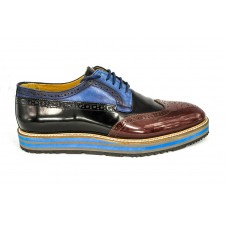 Осенние ботинки Prada Black/Brown/Blue Осенние ботинки Prada Black/Brown/Blue