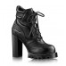 Женские осенние кожаные ботинки Louis Vuitton Star Trial черные