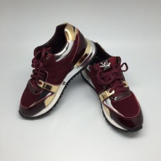 Женские брендовые кроссовки Louis Vuitton Run Away Sneakers Women Red