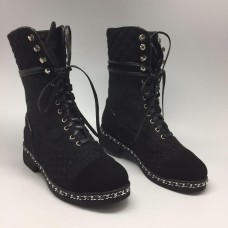 Женские высокие ботинки Chanel High Black Женские высокие ботинки Chanel High Black
