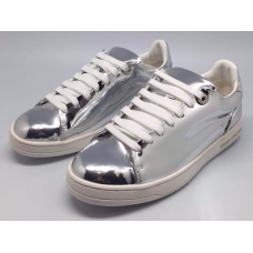 Женские кожаные лаковые кроссовки Louis Vuitton Frontrow Sneakers Women Silver  Женские кожаные лаковые кроссовки Louis Vuitton Frontrow Sneakers Women Silver