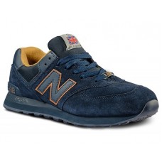 Мужские замшевые кроссовки New Balance 574 BlueOrange X Мужские замшевые кроссовки New Balance 574 BlueOrange X
