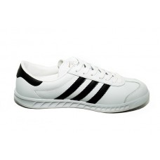 Кожаные белые кеды Adidas Hamburg White/Black Кожаные белые кеды Adidas Hamburg White/Black
