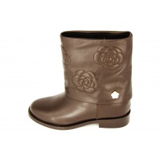 Женские осенние брендовые сапоги Chanel Cruise Broun  Женские осенние брендовые сапоги Chanel Cruise Broun