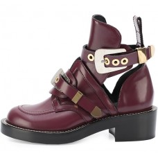 Женские ботинки Balenciaga Leather Bordo Женские ботинки Balenciaga Leather Bordo