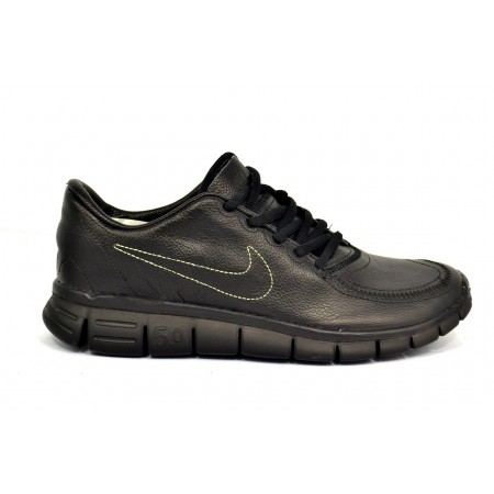Мужские кожаные кроссовки Nike Free Run 5.0 Black