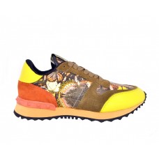 Женские кожаные летние кроссовки Valentino Garavani Rockstud цветные