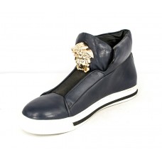 Зимние кеды Versace New Blue с МЕХОМ