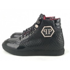 Зимние мужские кеды Philipp Plein Black XL