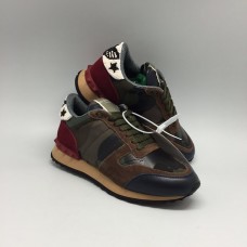 Женские летние кожаные кроссовки Valentino Garavani Rockrunner цветные Женские летние кожаные кроссовки Valentino Garavani Rockrunner цветные