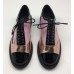 Женские кожаные лакированные ботинки Chanel BlackPink