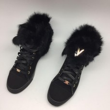 Женские зимние замшевые женские кеды Louis Vuitton Millenium черные Женские зимние замшевые женские кеды Louis Vuitton Millenium черные