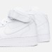 Кроссовки высокие кожаные белые Nike Air Force 1 Mid 07 (White)