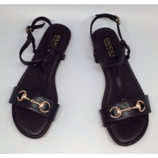 Женские кожаные сандалии Gucci черные Женские кожаные сандалии Gucci черные