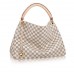 Женская брендовая кожаная сумка Louis Vuitton Artsy White