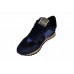 Женские замшевые кроссовки Valentino Garavani Rockstud синие