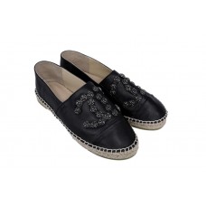 Женские брендовые эспадрильи Chanel Full Black Женские брендовые эспадрильи Chanel Full Black