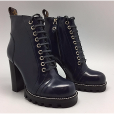 Женские осенние ботильоны Louis Vuitton Star Trial темно-синие на платформе Женские осенние ботильоны Louis Vuitton Star Trial темно-синие на платформе