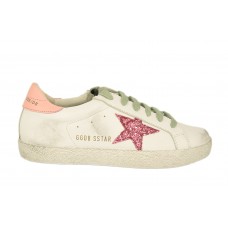 Кеды Golden Goose Deluxe Brand белые с розовым
