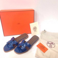 Женские шлепанцы Hermes Light Blue Женские шлепанцы Hermes Light Blue
