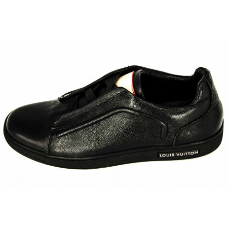 Мужские брендовые кожаные кроссовки Louis Vuitton Frontrow Sneakers Black