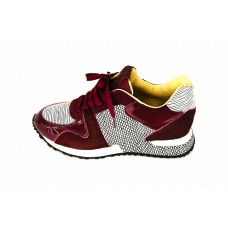 Женские брендовые кроссовки Louis Vuitton Run Away Sneakers Women Bordo Женские брендовые кроссовки Louis Vuitton Run Away Sneakers Women Bordo