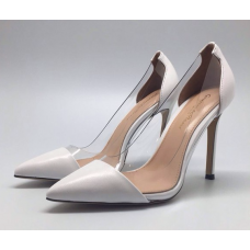 Женские летние кожаные туфли Gianvito Rossi Plexi белые Женские летние кожаные туфли Gianvito Rossi Plexi белые