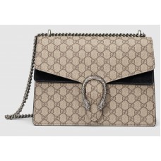 Бежевая хлопково-кожаная сумка через плечо Gucci Dionysus GG Supreme Бежевая хлопково-кожаная сумка через плечо Gucci Dionysus GG Supreme