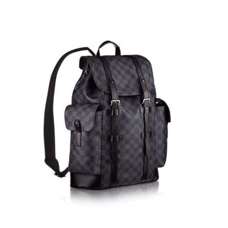 Мужской брендовый кожаный рюкзак Louis Vuitton Christopher PM Blue