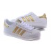 Кроссовки Adidas Superstar White/Gold