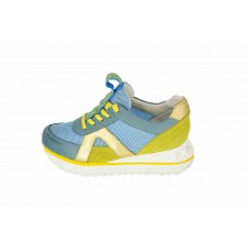 Женские цветные летние кроссовки Valentino Garavani Rockstud голубые с желтым Женские цветные летние кроссовки Valentino Garavani Rockstud голубые с желтым