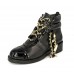 Женские ботинки Chanel High Black L с браслетом