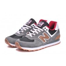 Мужские кроссовки New Balance 574 Grey/Brown/Red Мужские кроссовки New Balance 574 Grey/Brown/Red