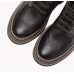 Женские осенние кожанные ботинки Brunello Cucinelli черные с украшением