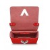 Женская красная брендовая кожаная сумка Louis Vuitton Twist MM Red