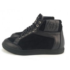 Зимние мужские кеды Philipp Plein Black High V