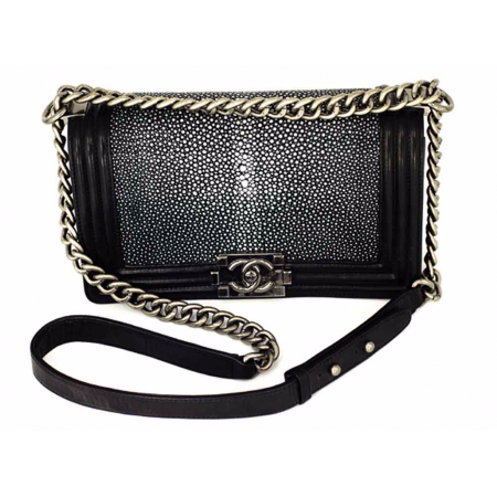 Женская сумка Chanel Black/White (СКАТ)