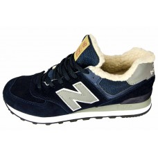 Зимние Кроссовки New Balance 574 Blue/Grey с мехом Зимние Кроссовки New Balance 574 Blue/Grey с мехом