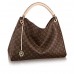Женская брендовая кожаная сумка Louis Vuitton Artsy Broun MM