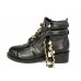 Женские ботинки Chanel High Black L с браслетом