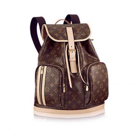 Мужской брендовый кожаный рюкзак Louis Vuitton Bosphore Broun