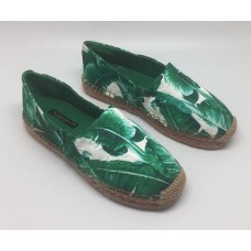 Женские эспадрильи Dolce & Gabbana зеленые с узорами